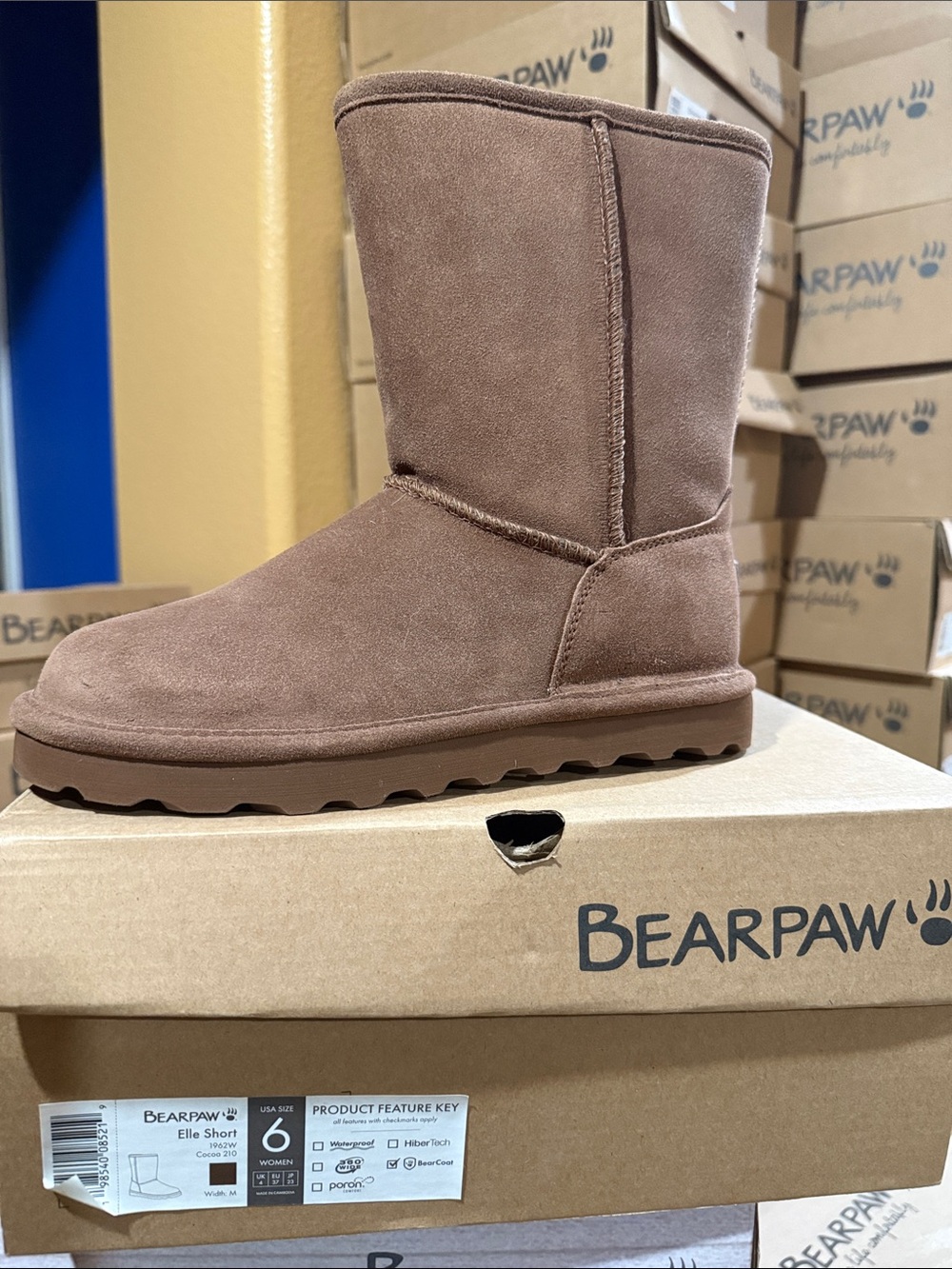 Bearpaw Elle Short Boots - cocoa